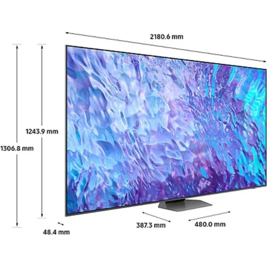 Samsung 98" Q80C Qled 4K Smart Tv - Black